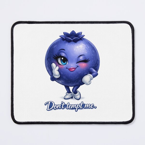 Item preview, Don’t Tempt Me Blueberry Pastel Kawaii Flirty Fruit Art designed and sold by Sommium .