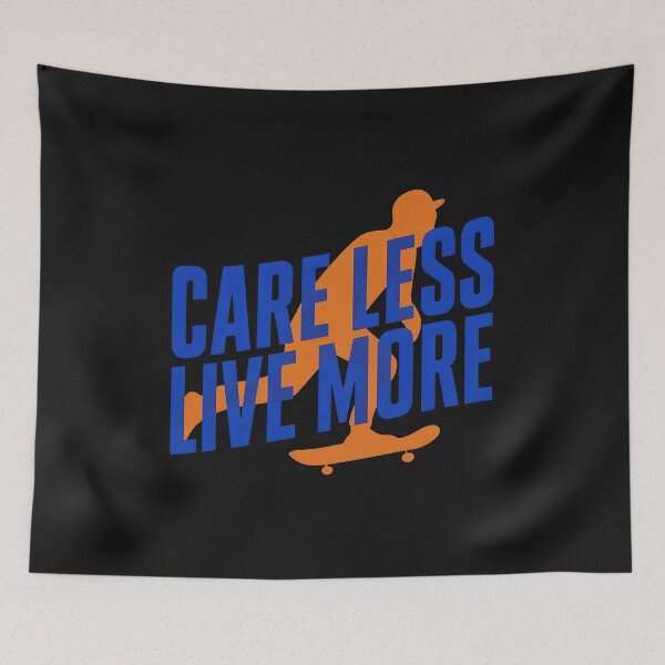 Item preview, Care Less Live More Skateboard Silhouette designed and sold by stepheibson.