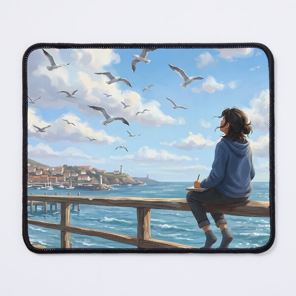 Item preview, Coastal Serenity Girl by the Sea designed and sold by RkskArt.