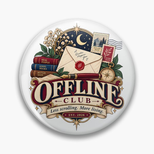 Item preview, Offline Club Vintage Bookish Design designed and sold by Wafaaelmar.