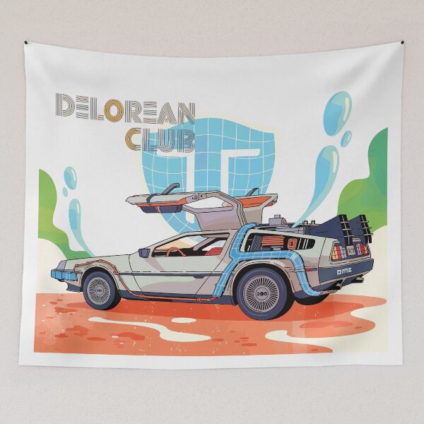 Item preview, Vintage Car Classic Delorean Art Exclusive designed and sold by PrintCarClub.
