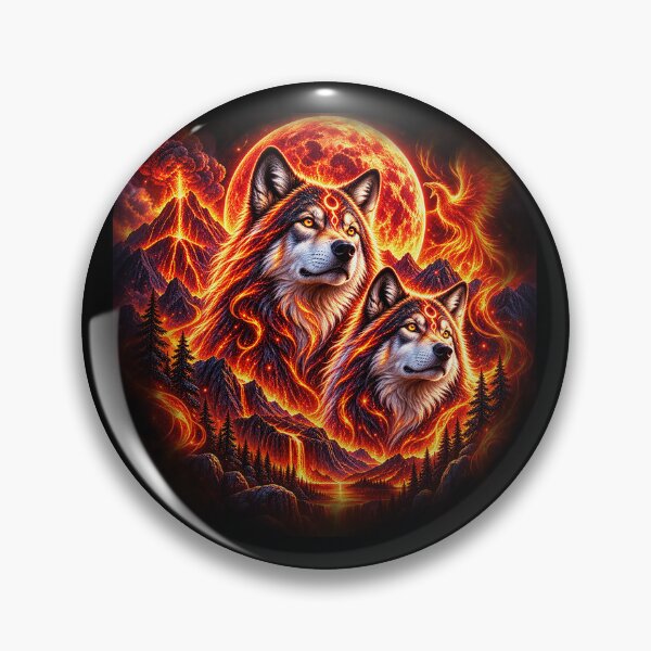 Item preview, Fire Wolves – Guardians of the Eternal Flame designed and sold by TroviTutto.