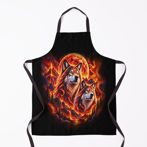 Item preview, Fire Wolves – Guardians of the Eternal Flame designed and sold by TroviTutto.