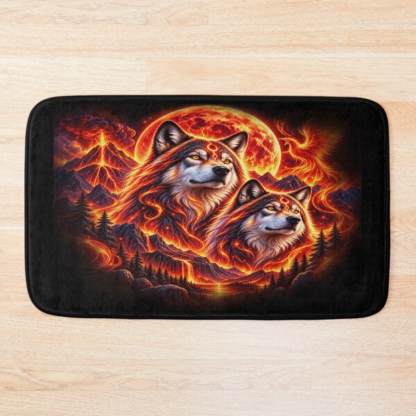 Item preview, Fire Wolves – Guardians of the Eternal Flame designed and sold by TroviTutto.