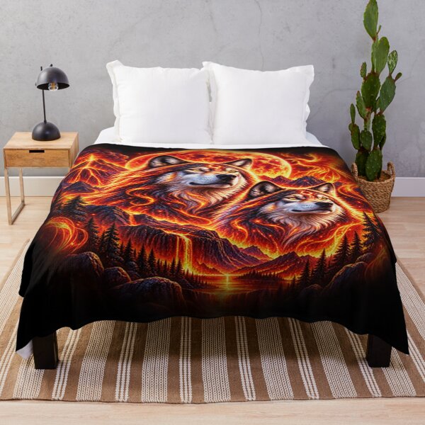 Item preview, Fire Wolves – Guardians of the Eternal Flame designed and sold by TroviTutto.