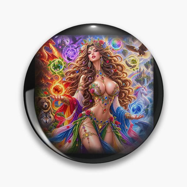 Item preview, Elemental Enchantress – Goddess of All Magical Forces designed and sold by TroviTutto.