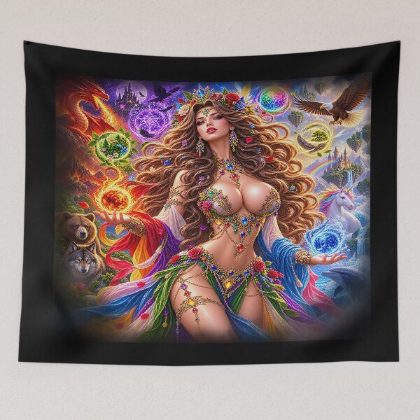 Item preview, Elemental Enchantress – Goddess of All Magical Forces designed and sold by TroviTutto.