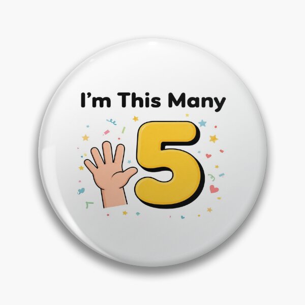 Item preview, I'm This Many Five — Kids Birthday Shirt designed and sold by Art&Fun.