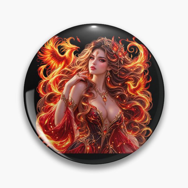 Item preview, Fire Enchantress – Goddess of Flames and Eternal Fire designed and sold by TroviTutto.