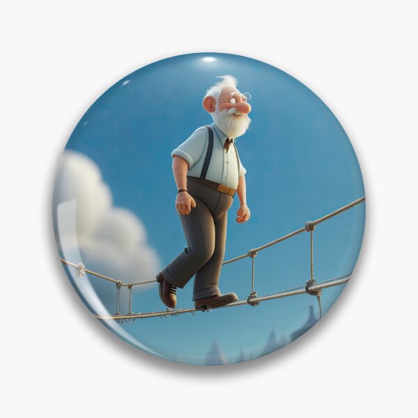 Item preview, Old Fart walking on a highwire designed and sold by Colin Bentham.
