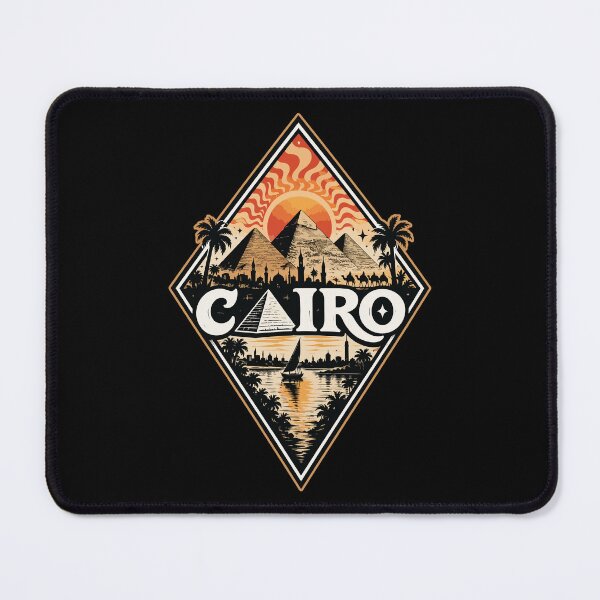 Item preview, Cairo Egypt Piramids Trippy Vintage Travel designed and sold by TomFrontierArt.
