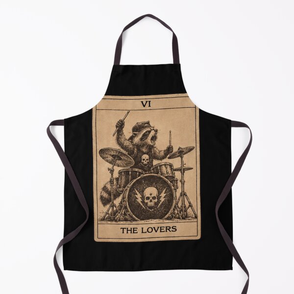 Item preview, Raccoon Rock Star – The Lovers Tarot Card Birthday Party Funny Meme designed and sold by MathiasFuchs.