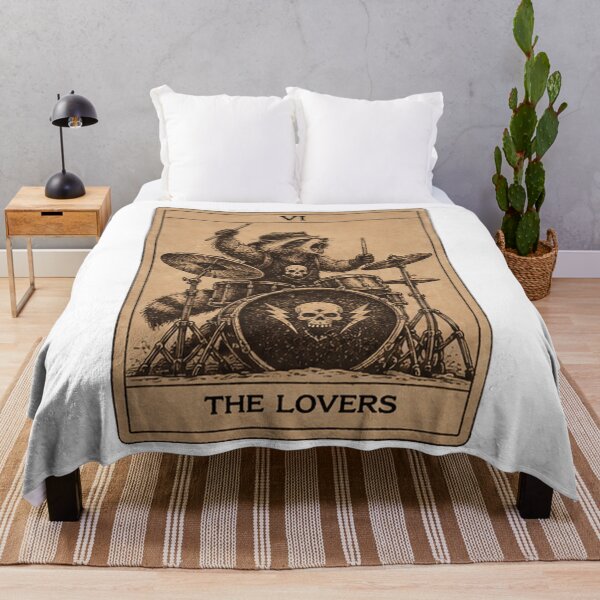 Item preview, Raccoon Rock Star – The Lovers Tarot Card Birthday Party Funny Meme designed and sold by MathiasFuchs.