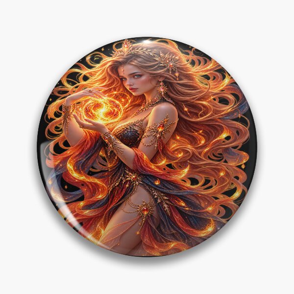 Item preview, Ember Flame Enchantress – Fire Magic Fantasy  designed and sold by TroviTutto.