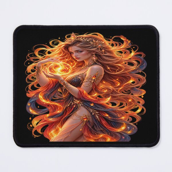 Item preview, Ember Flame Enchantress – Fire Magic Fantasy designed and sold by TroviTutto.