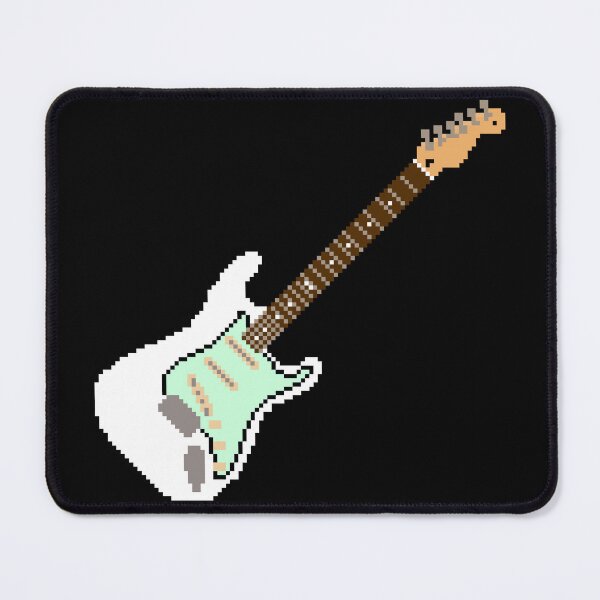 Item preview, White Pixel Art Stratocaster Guitar - 8-Bit Retro designed and sold by OpenTabsDesigns.