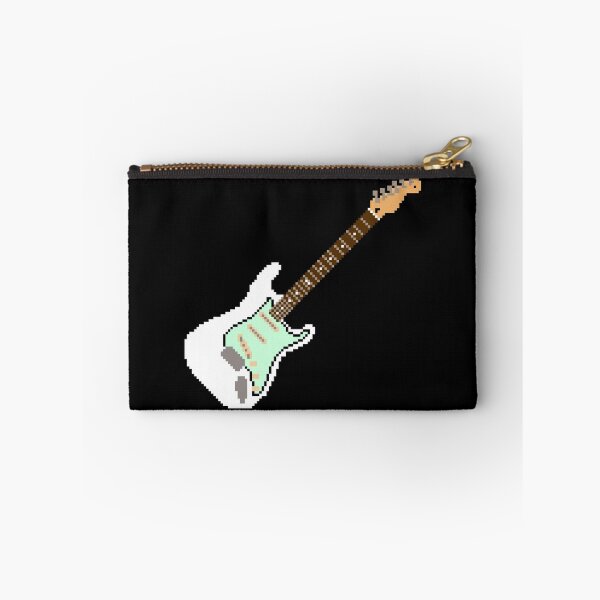 Item preview, White Pixel Art Stratocaster Guitar - 8-Bit Retro designed and sold by OpenTabsDesigns.