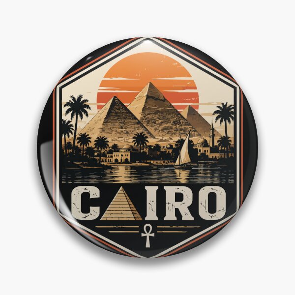 Item preview, Cairo Egypt Piramids Travel Retro Vintage designed and sold by TomFrontierArt.