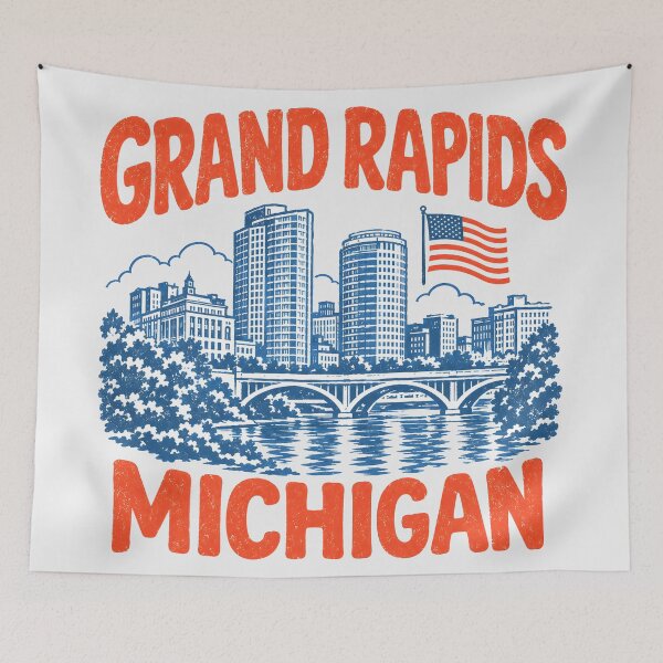 Item preview, Grand Rapids Retro City designed and sold by HowToCanadian.