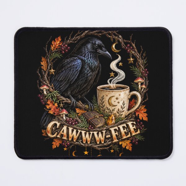 Item preview, Witchy Crow Fall Autumn Coffee Cawww-Fee Funny designed and sold by Cute & Sassy Custom Gifting Boutiques.