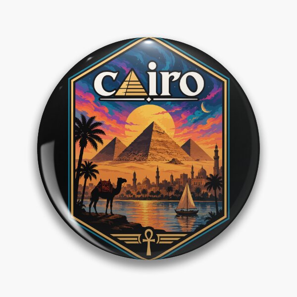 Item preview, Cairo Egypt Piramids Trippy Art designed and sold by TomFrontierArt.
