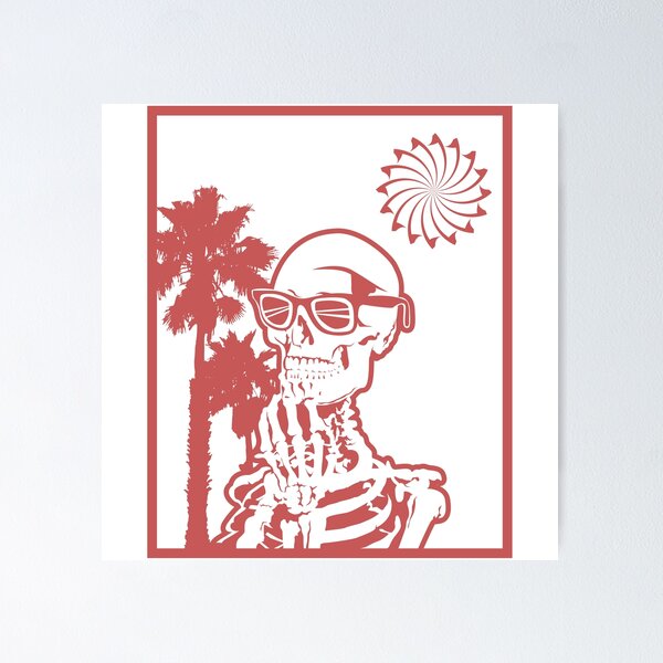 Item preview, Dead Cool | Skeleton Summer Graphic | Retro Summer Vibes designed and sold by Half Mess.