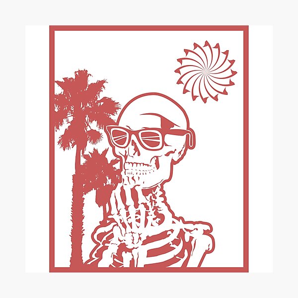 Item preview, Dead Cool | Skeleton Summer Graphic | Retro Summer Vibes designed and sold by Half Mess.