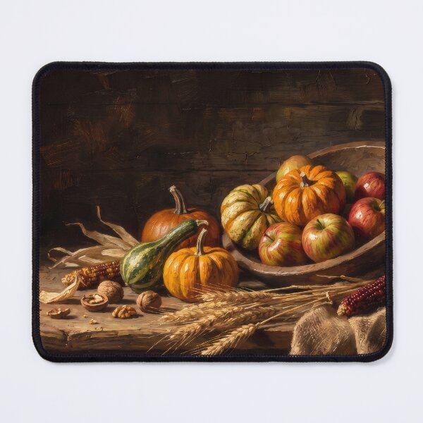 Item preview, Autumn Harvest Table, Farmhouse Still Life designed and sold by RedPeaStudio.