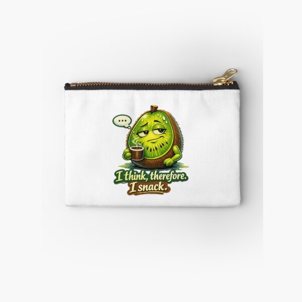 Item preview, I Think Therefore I Snack – Funny Kiwi Pastel Cartoon Art designed and sold by Sommium .