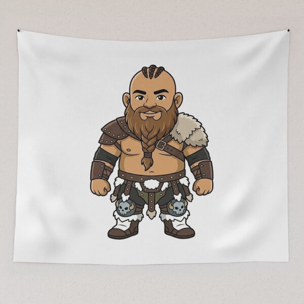 Item preview, Spectacular El Hijo del Vikingo Lucha Libre Gnome designed and sold by Bad-Decisions-Designs.