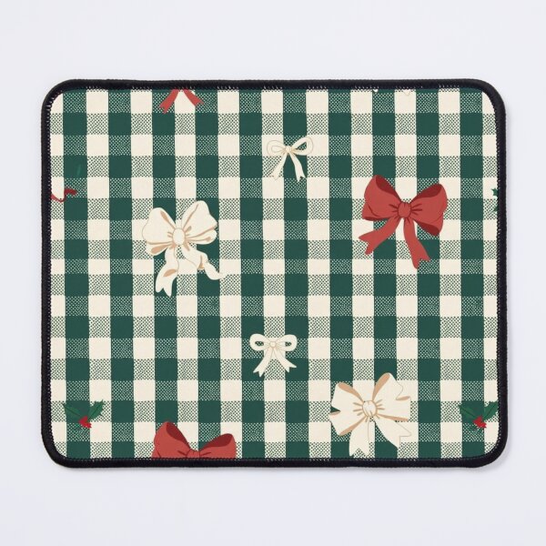 Item preview, Green Gingham Christmas Bow Pattern designed and sold by PunchDrop.