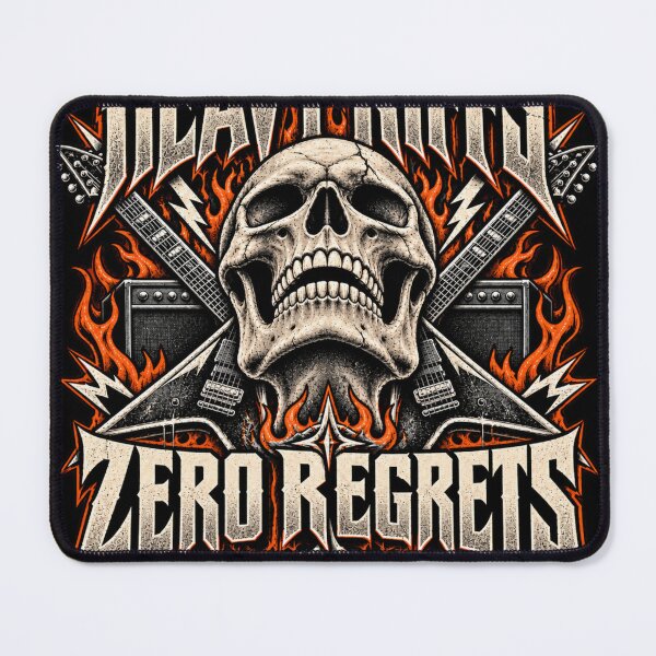 Item preview, Heavy Riffs Zero Regrets  Vintage Metal Skull & Guitar Design designed and sold by fordogg 3.