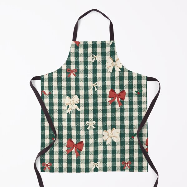 Item preview, Green Gingham Christmas Bow Pattern designed and sold by PunchDrop.