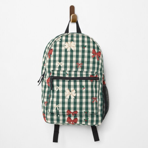 Item preview, Green Gingham Christmas Bow Pattern designed and sold by PunchDrop.