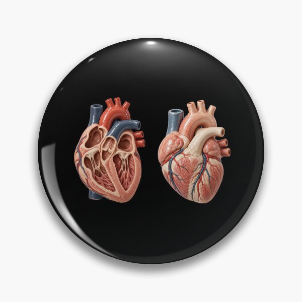 Item preview,  Human Heart Anatomy – Realistic Anatomical Heart Medical Illustration designed and sold by RokaCircles.