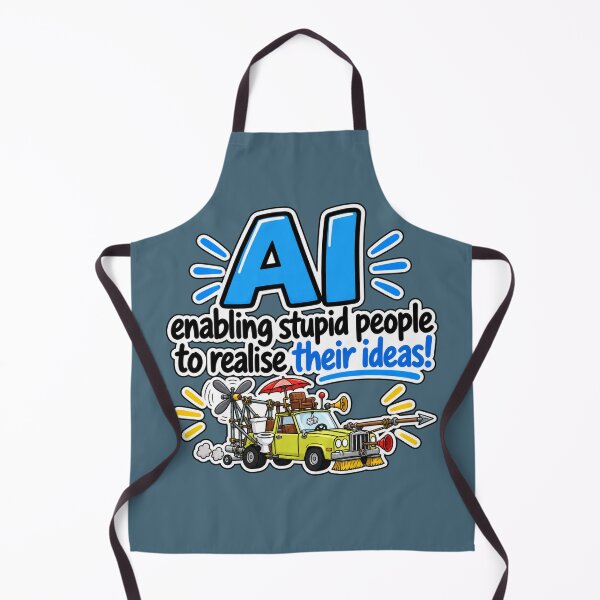 Item preview, AI, enabling stupid people ideas designed and sold by LaffinLair.