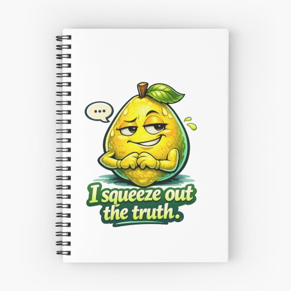 Item preview, I Squeeze Out the Truth – Sassy Lemon Pastel Cartoon Art designed and sold by Sommium .