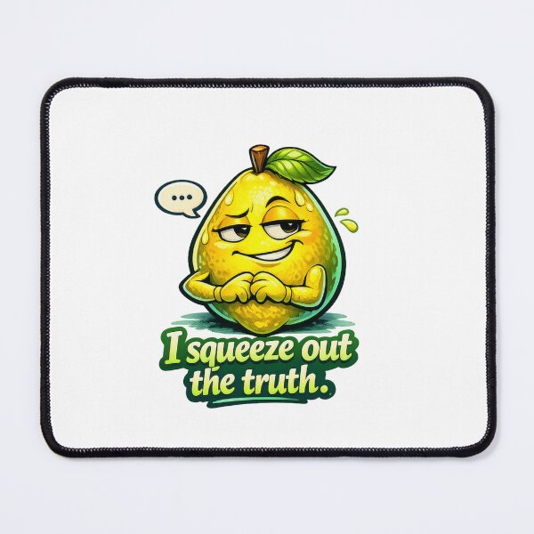 Item preview, I Squeeze Out the Truth – Sassy Lemon Pastel Cartoon Art designed and sold by Sommium .