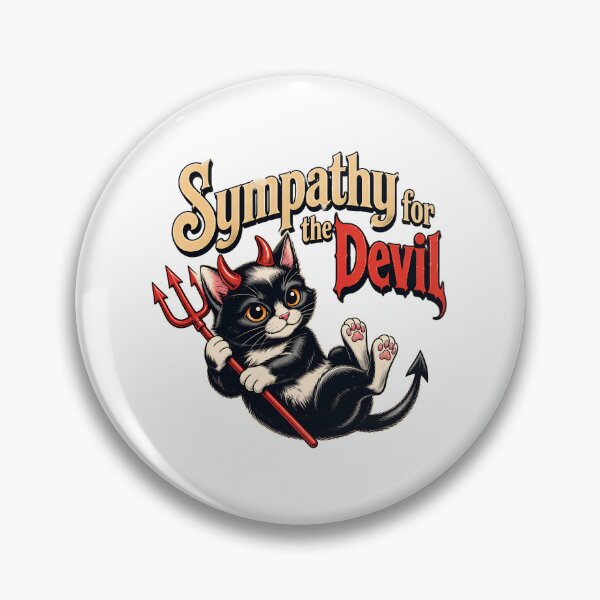 Item preview, Cute Devil Kitten Sympathy for the Devil Kitty Art designed and sold by SoyLamderma.