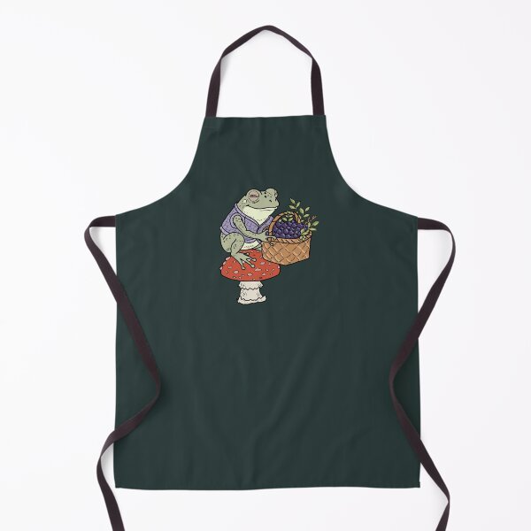 Item preview, Frog forager with basket of berries goblincore cottagecore illustration designed and sold by LeshanArt.