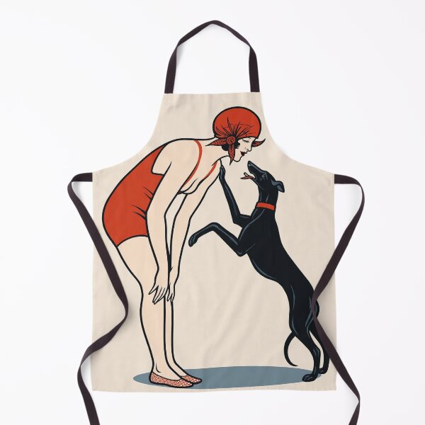 Item preview, vintage 1920s illustration from the French magazine bathing beauty and a greyhound designed and sold by Dodecahedronpix.