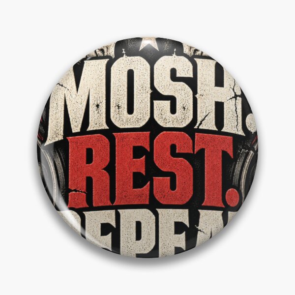 Item preview, Mosh Rest Repeat – Vintage Heavy Metal Concert Design designed and sold by fordogg 3.
