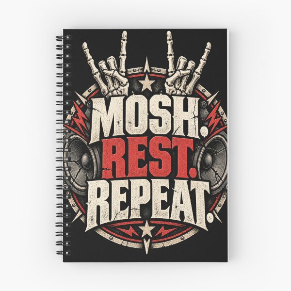 Item preview, Mosh Rest Repeat – Vintage Heavy Metal Concert Design designed and sold by fordogg 3.