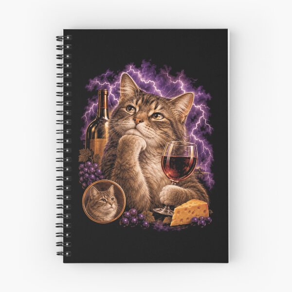 Item preview, Wine Lover Cat Funny Wine Glass Wine Tasting designed and sold by LuminOrb.