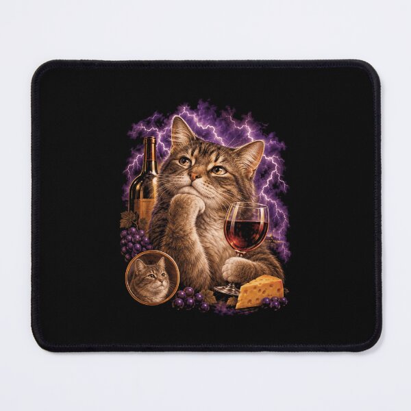 Item preview, Wine Lover Cat Funny Wine Glass Wine Tasting designed and sold by LuminOrb.
