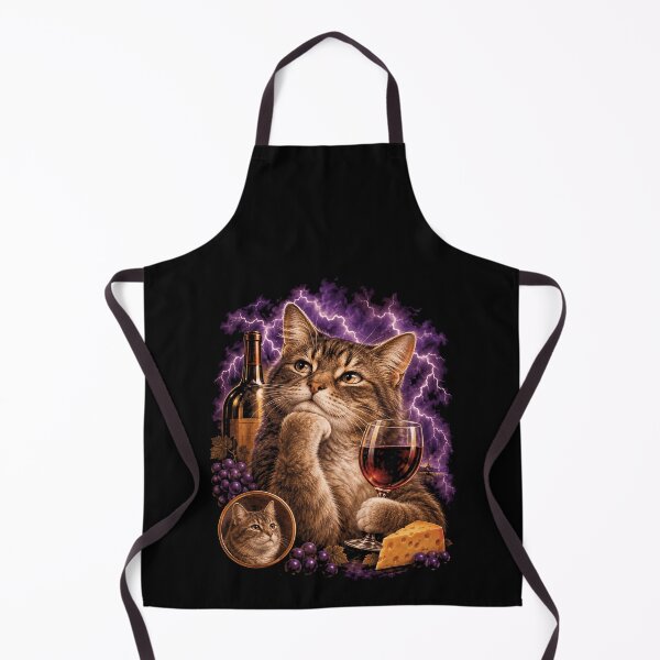 Item preview, Wine Lover Cat Funny Wine Glass Wine Tasting designed and sold by LuminOrb.