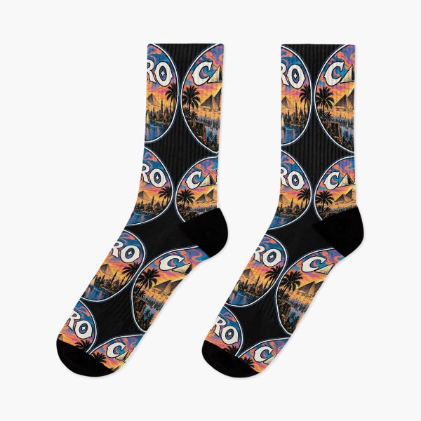 Item preview, Cairo Egypt Piramids Travel Trippy Art designed and sold by TomFrontierArt.