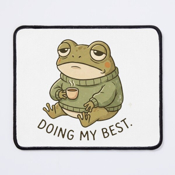 Item preview, Doing My Best Tired Frog designed and sold by Clintora.