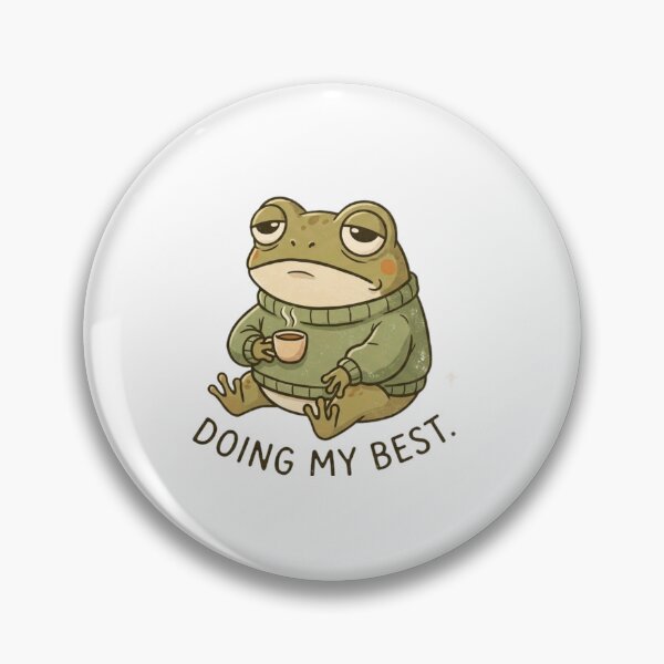 Item preview, Doing My Best Tired Frog designed and sold by Clintora.