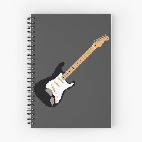 Item preview, Black Pixel Art Stratocaster Guitar - 8-Bit Retro designed and sold by OpenTabsDesigns.